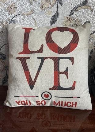 Декоративна подушка love you