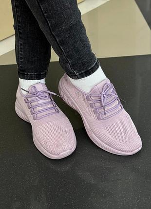 Женские летние кроссовки текстиль на шнуровке
