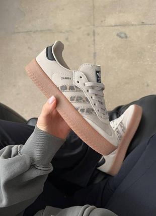 Женские кроссовки adidas samba leopard