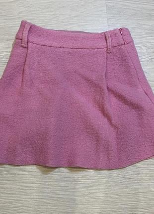 Зефирная мини юбка zara 11/12,152 см, 100% шерсть на подкладке