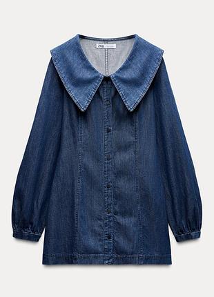 Нова колекція! джинсова силуетна сукня/плаття/сарафан zara.2 фото