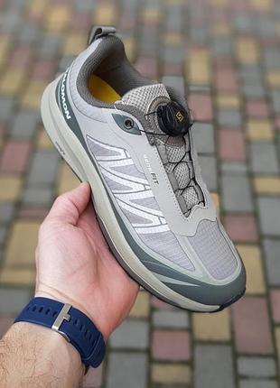 👟 мужские кроссовки salomon sensifit boa бежевые с хаки  👟