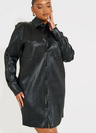 Новое кожаное платье плиссе #175#