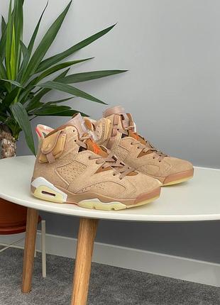 Чоловічі nike air jordan 6 retro travis scott british khaki