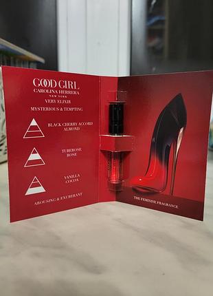 Carolina herrera good girl, bad boy elixir пробник