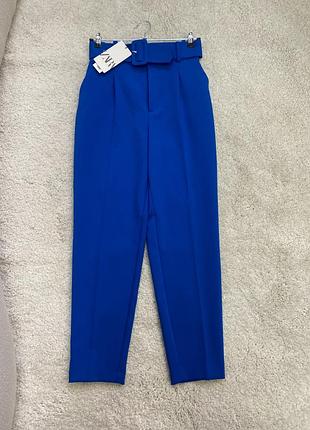 Штани zara, брюки з поясом зара