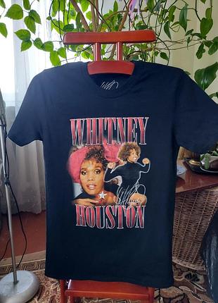 Футболка мерч whitney houston (boohoo) R6 синій меланж