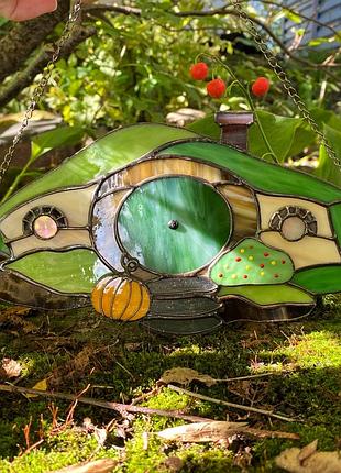 Нора хоббіта вітражне панно хатина хобіта hobbit house lord of the rings вітражне панно 3