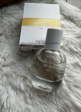 Духи zara femme 30ml парфуми zara femme eau de toilette