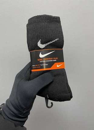 Носки nike everyday plus black теплые (2 шт упаковка)