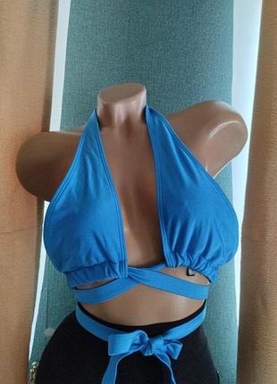 Верх від купальника блакитний з зав'язками