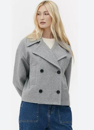 Пальто укороченное серого цвета primark