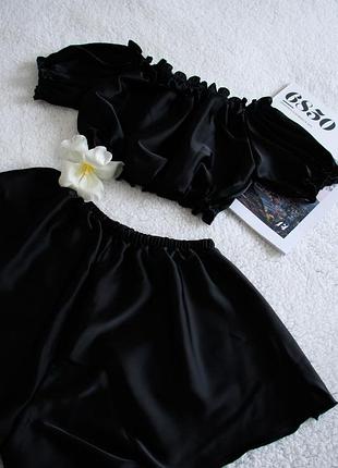 4в1 домашній костюм - топ,шорти,трусики зефірки,шовкова резинка