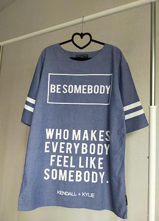 Kendall + kylie ovs туника платье мини свободного кроя
