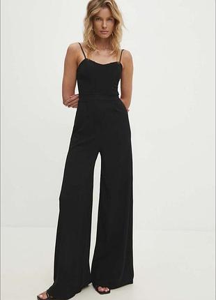 Открытый комбинезон asos с брюками палаццо брачный комбез летний комбинезон ромпер