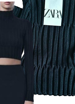 Zara гольф водолазка кофта  в рубчик в стиле кроп р.m,l,xl,