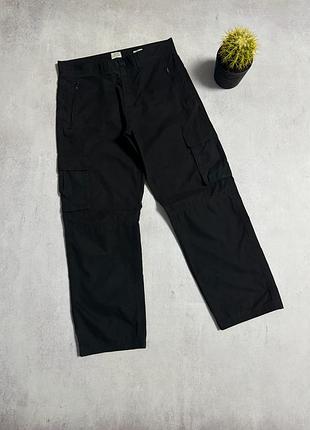 Карго-штани парашути baggy прямі чорні чоловічі