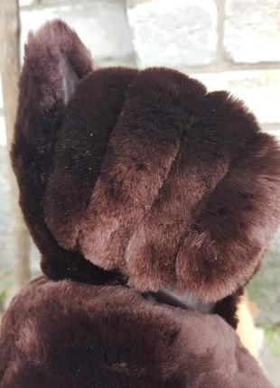 Вінтажні рукавички шкіра та хутро бобра морлі англія5 фото