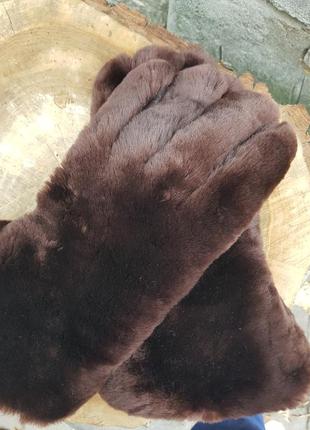 Вінтажні рукавички шкіра та хутро бобра морлі англія8 фото