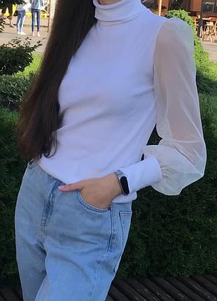 Гольф с красивыми рукавами