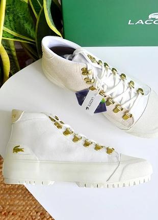 Женские высокие кеды lacoste