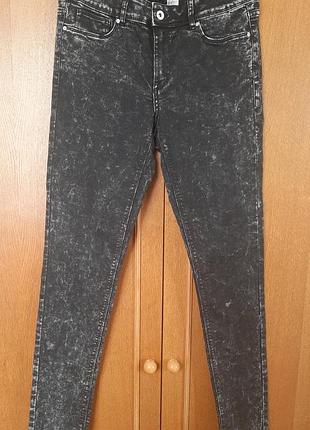 Джинсы h&m скинни черные варенки р.38(m)