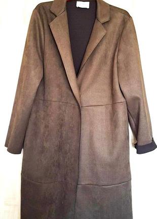 Елегантний плащ, тренч, пальто, шт.замш. zara