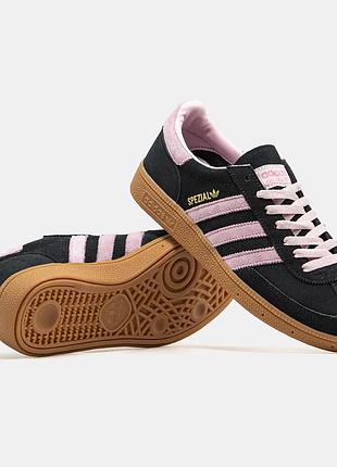 Женские кроссовки adidas spezial black pink 36-38-39-40-41