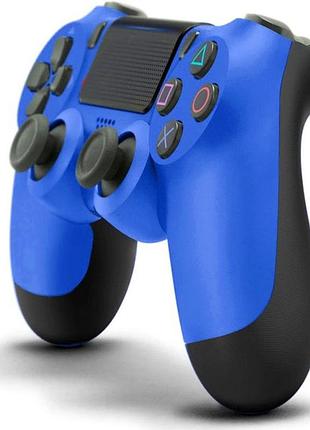 Джойстик doubleshock для ps 4, бездротовий ігровий геймпад ps4/pc акумуляторний джойстик. колір сині