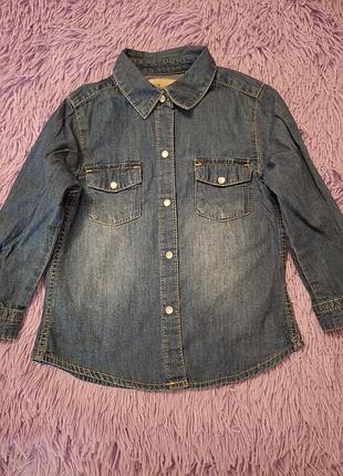 Джинсова рубашка сорочка 98-104 см