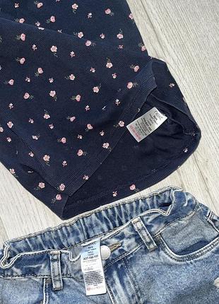 Джинсові шорти mom next 8 років та майка некст 5