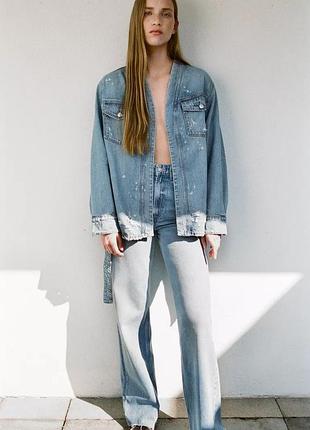 Джинси z1975 wide leg mid rise zara