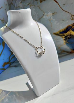 Жіночий ланцюжок на шию в золотистому кольорі, біжутерія