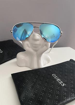Guess солнцезащитные очки голубые авиаторы. оригинал gf0287-06x