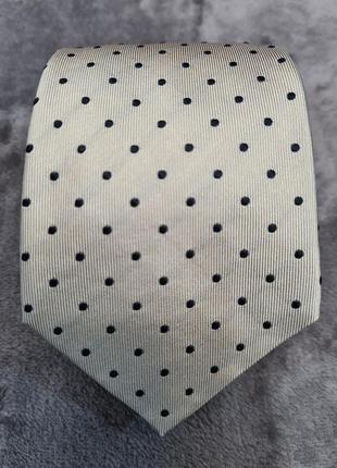 Краватка бежевий в дрібний горошок tommy hilfiger