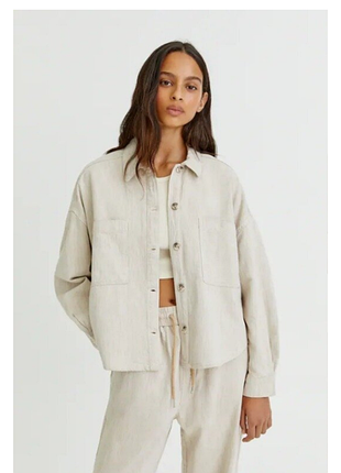 Рубашка с домотканым эффектом от pull & bear