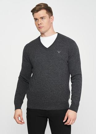 Мужской свитер gant / котоновый свитер gant / мужской пуловер gant / мужской свитер гант / котоновый свитер гант / серый пуловер гант / gant _1