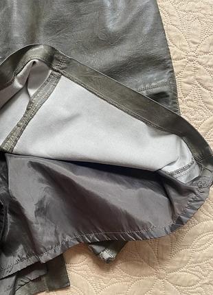 Шкіряна спідниця міні 4