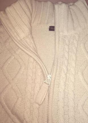 Кофта на замке шерсть