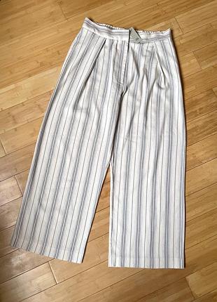 Брюки-палаццо со льном