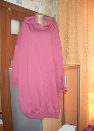 Трендовое платье с капюшоном, размер xl (54) 20 - 48
