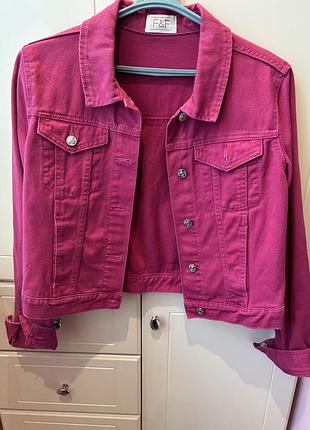 Куртка  джинсова  рожева f&f