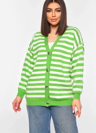 Кардиган на гудзиках у смужку