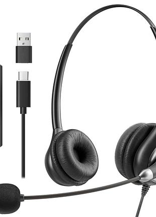 Wantek type-c casque 602n  гарнитура с микрофоном для конференц-оборудования