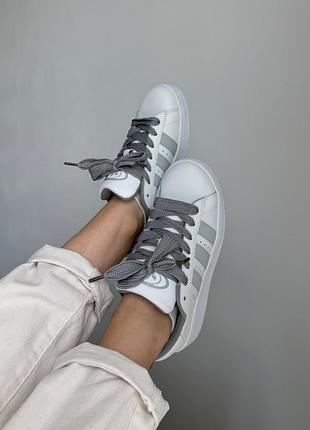 Кроссовки adidas campus 00s white/grey leather 5