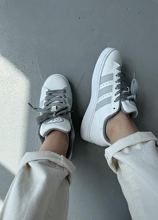 Кроссовки adidas campus 00s white/grey leather 8
