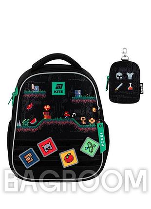 Рюкзак шкільний каркасний kite education pixel game k25-555s-4