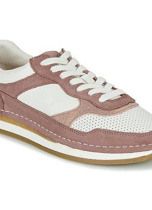 Шкіряні кросівки clarks craft run tor mauve