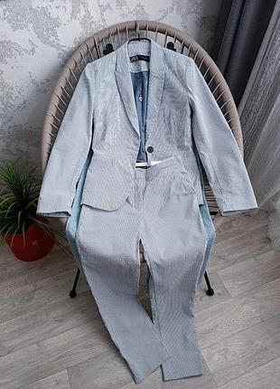 Пиджак жакет женский в полоску zara