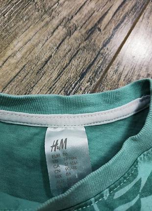 Футболка хлопковая, h&m, р. 86-92, 1,5-2 года, 18-24мес.4 фото